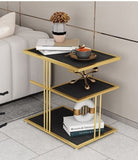 3-Tier Side Table | Square End Table with Shelves | MST-0106