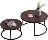 Bronx Oak Effect Round Coffee Nest of Tables | MST-0384