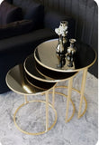 Black & Gold Nesting Table Set | MST-0136