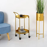 Luxury Coffee /Tea Trolly New Design with Wheels Gold End Corner Trolly