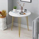 Round Side Table White Restaurant Small Coffee Table | MST-0321