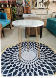 Round Side Table White Restaurant Small Coffee Table | MST-0321