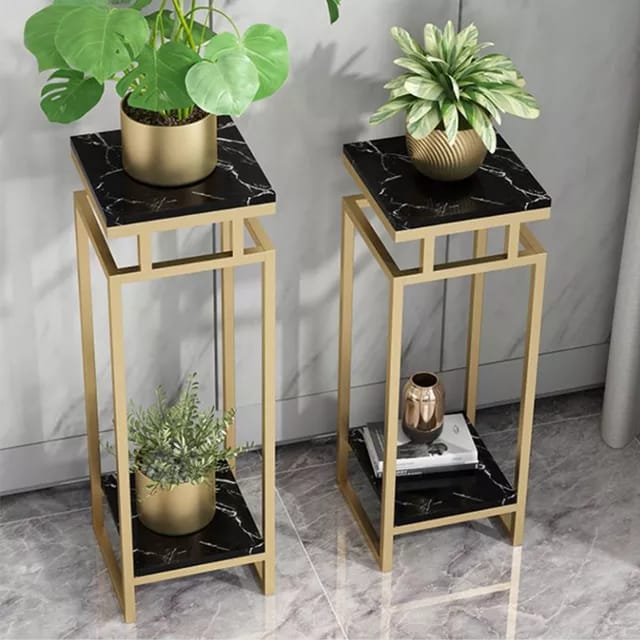 2.P High-end luxury simple floor golden flower stand  | MSPS-0107