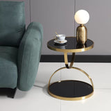 Luxury Style Gold 2-Tier Side Table | MST-0117