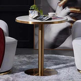 Modern Accent Armchair Round Shape Chair With Gold Paint Table | WSC-0179