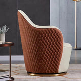 Modern Accent Armchair Round Shape Chair With Gold Paint Table | WSC-0179