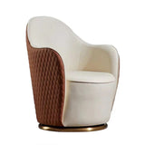 Modern Accent Armchair Round Shape Chair With Gold Paint Table | WSC-0179