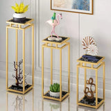 BENITEZ SET OF 3 GOLD FRAME DISPLAY RACK / SHELF / CABINET | MSPS-0111