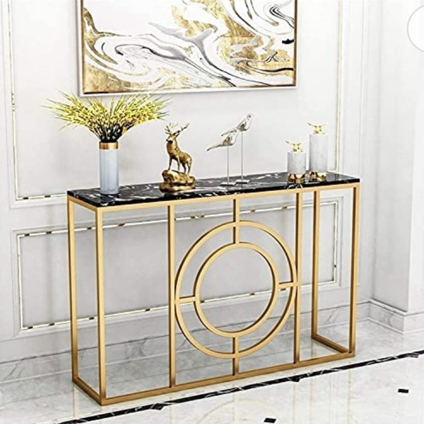 Luxury Metal Frame Console Table, Hotel Entrance Living Room Table |  MSCT-1031