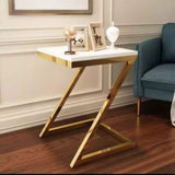 Side Table Modern Minimalist Metal Coffee Table Mdf Top | MST-0132