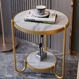 Italian  Style 2-Tier Corner Side End Table | MST-0288