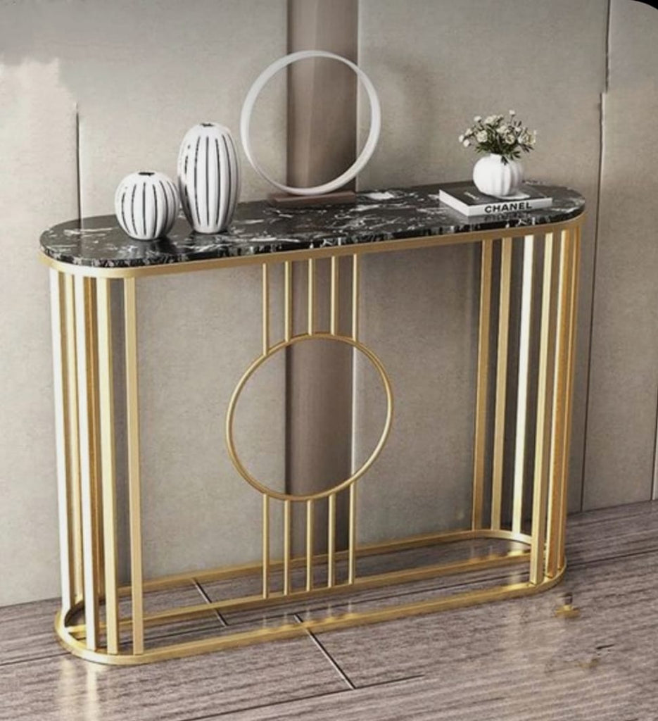 Modern  Slim Console Table Metal Legs | MSCT-1055