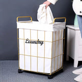 Laundry Basket with Lid and Handle, Laundry Basket Sorter with Rolling Wheels, Durable, Dirty Clothes Bag