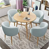 Round Table and Chair Set of 4 Furniture Simple Leisure Kitchen Dining Table |   MSDT-0116