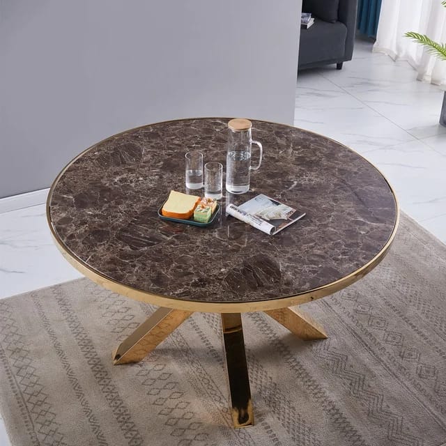 Classic Coffee Table With Chrome Finish | SST-0438