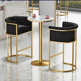 Modern Velvet Coffee Chair With Mdf Top Dining Table (3.Piece Set) | MSDT-0123